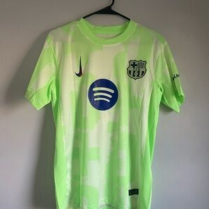Nike Barcelona 2024/25Neon Green Soccer third Jersey #19 Lamine Yamal